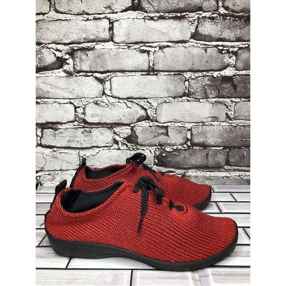 Arcopedico Red Fabric Knit LS Arch Support Sneakers Shoes Women’s Sz 39EU/8M US - Picture 4 of 16